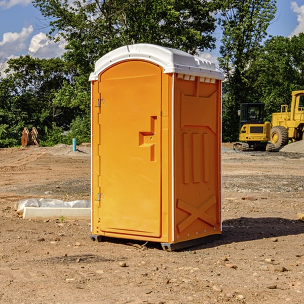 how often are the portable restrooms cleaned and serviced during a rental period in Etna OH